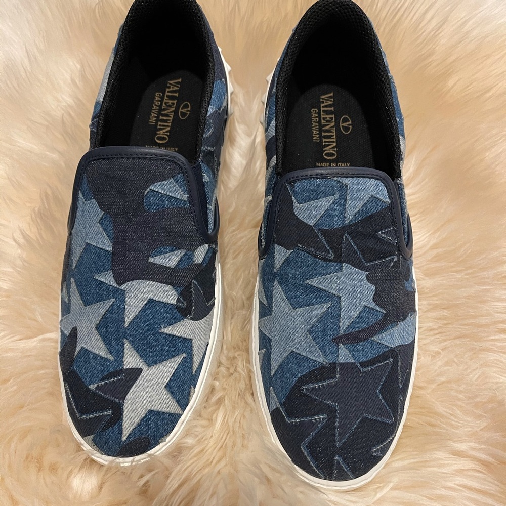 Valentino women denim slip on sneakers - Picture 5 of 6